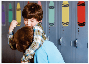 One boy bullying another Bullying